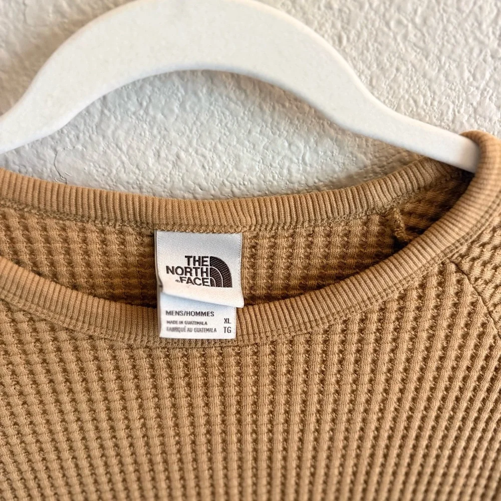 The North Face Waffle Knit Cotton Long Sleeve Shirt XL Hiking Outdoors